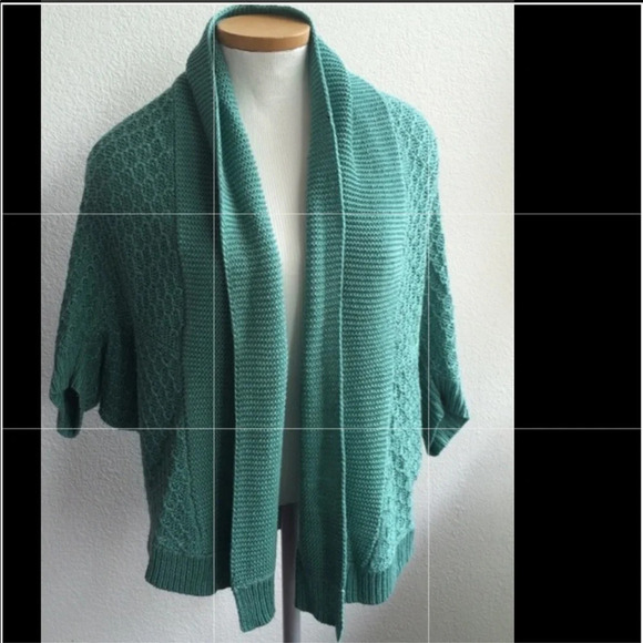 Zara Teal slouchy open knit  cardigan M - Picture 2 of 12